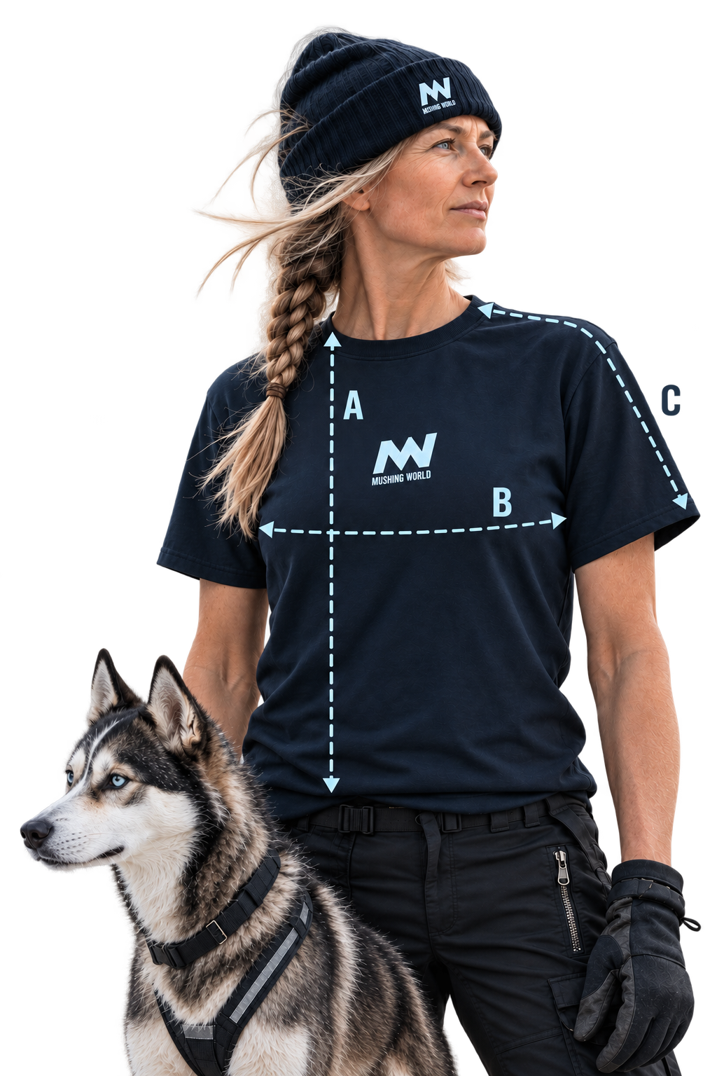 How to measure yourself for a Mushing World T-shirt